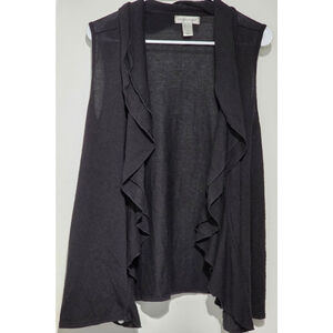 Women's Christopher & Banks Vest Size S‎ Black